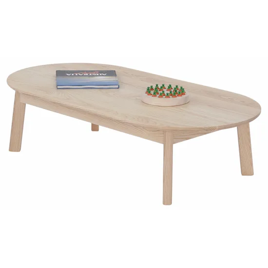 Harmony Education - Solid Timber Oval Low Table - 30 cm (H) - Modern Teaching Aids NZ