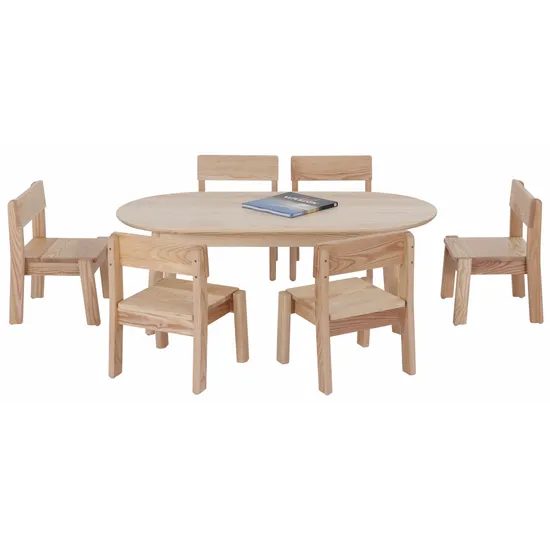 Harmony Education - Solid Timber Oval Table - 40 cm (H) - Modern Teaching Aids NZ