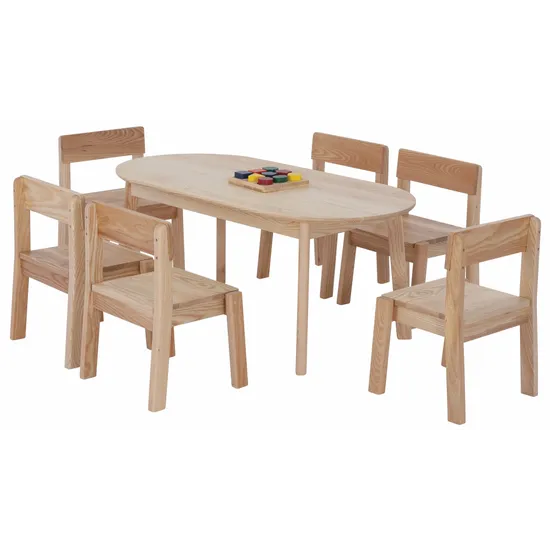 Harmony Education - Solid Timber Oval Table - 50 cm (H) - Modern Teaching Aids NZ