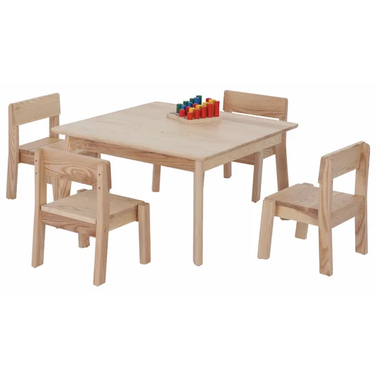 Harmony Education - Solid Timber Square Table - 45 cm (H) - Modern Teaching Aids NZ