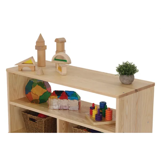 Harmony Education - Solid Timber Open Back Shelf - Double - Modern Teaching Aids NZ