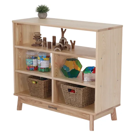 Harmony Education - Solid Timber Open Back Shelf - Triple - Modern Teaching Aids NZ