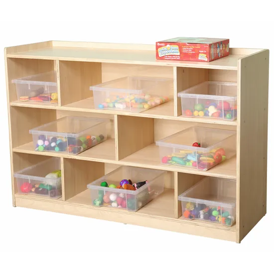 Natural Spaces 3-Shelf 8-Compartment Storage Unit - Modern Teaching Aids NZ