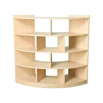 Natural Spaces Open-Back Curved 4 Shelf Storage Unit - Modern Teaching Aids NZ