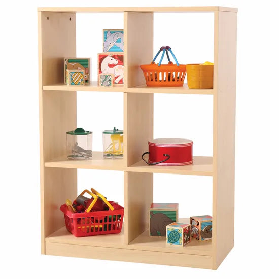 Natural Spaces - Open 6 Compartment Shelf - Modern Teaching Aids NZ