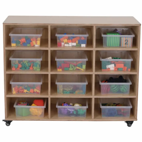 Ergerite 12 Tote Trolley with Clear Trays