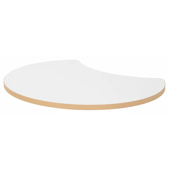 Cut Away Tabletop - White - 85 (L) x 72 (W) cm