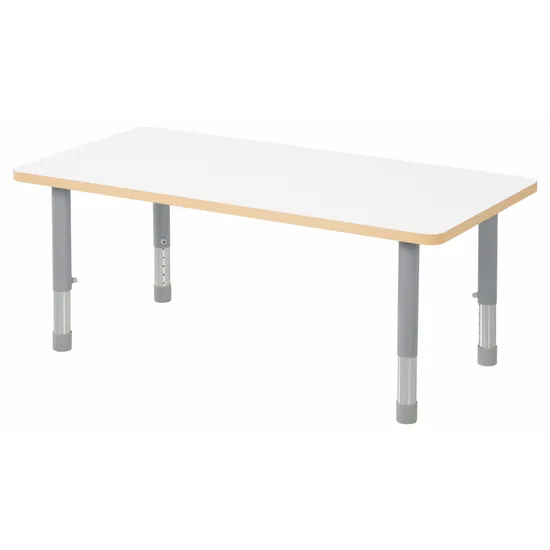 Natural Spaces - Rectangle Table - White - 120 x 60 cm - 39-61.5 cm - Modern Teaching Aids NZ