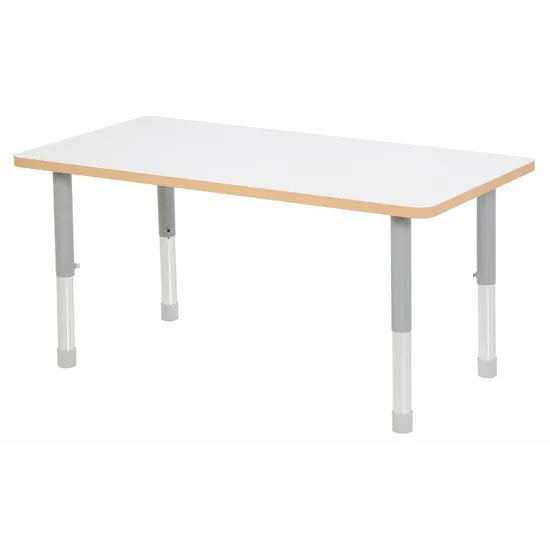 Natural Spaces - Rectangle Table - White - 120 x 60 cm - 57-79.5 cm - Modern Teaching Aids NZ