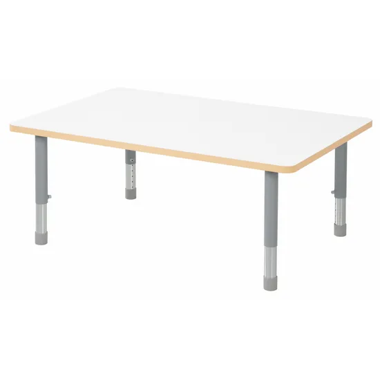 Natural Spaces - Rectangle Table - White - 120 x 80 cm - 39-61.5 cm - Modern Teaching Aids NZ