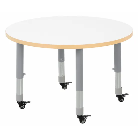 Natural Spaces - Round Table - White - 85 cm - 39-61.5 cm - Modern Teaching Aids NZ