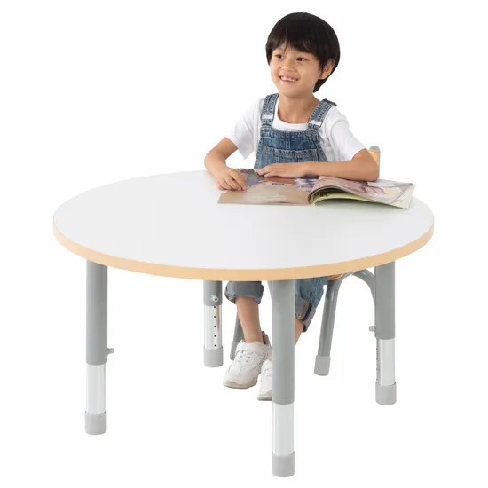 Natural Spaces - Round Table - White - 85 cm - 39-61.5 cm - Modern Teaching Aids NZ