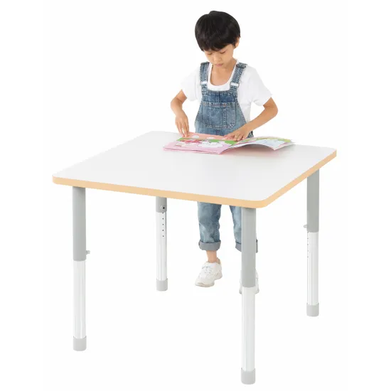 Natural Spaces - Square Table - White - 80 x 80 cm - 57-79.5 cm - Modern Teaching Aids NZ