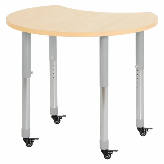 Natural Spaces - Cut Away Table - Natural - 85 x 72 cm - 57-79.5 cm - Modern Teaching Aids NZ