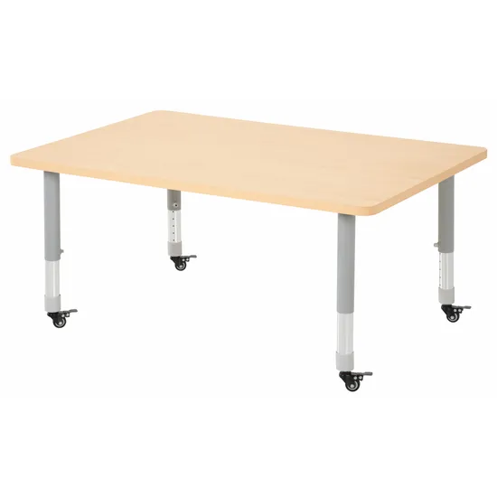 Natural Spaces - Rectangle Table - Natural - 120 x 80 cm - 39-61.5 cm - Modern Teaching Aids NZ