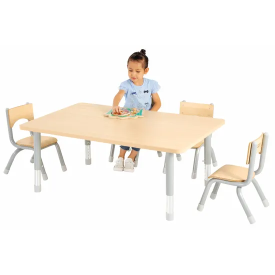 Natural Spaces - Rectangle Table - Natural - 120 x 80 cm - 39-61.5 cm - Modern Teaching Aids NZ