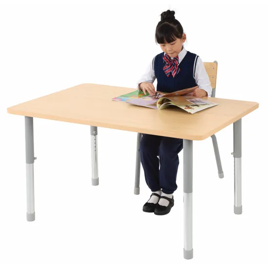 Natural Spaces - Rectangle Table - Natural - 120 x 80 cm - 57-79.5 cm - Modern Teaching Aids NZ