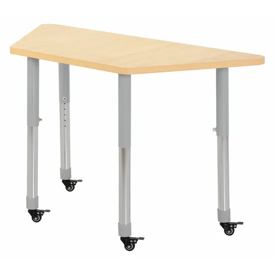 Natural Spaces - Trapezoidal Table - Natural - 120 x 50 cm - 57-79.5 cm - Modern Teaching Aids NZ