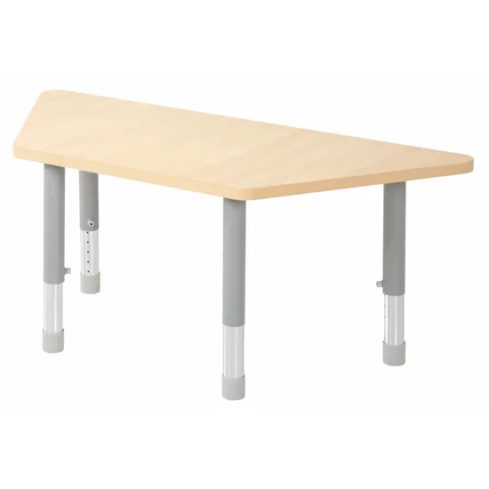 Natural Spaces - Trapezoidal Table - Natural - 120 x 50 cm - 57-79.5 cm - Modern Teaching Aids NZ