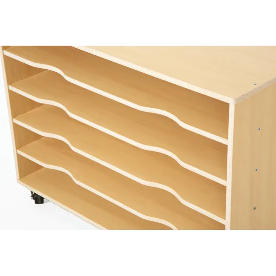 Natural Spaces Wooden Paper Storage Trolley - Modern Teaching Aids NZ