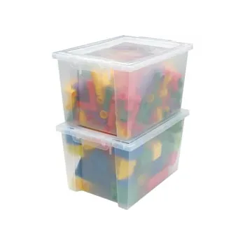 Plastic Container with Lid Large Clear - 21cm - Modern Teaching Aids NZ