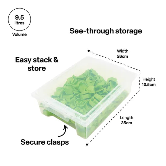 Plastic Container with Lid Small Clear - 10.5 cm - Modern Teaching Aids NZ