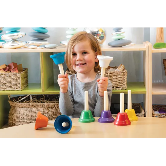 Rainbow Music Bells - Set of 8 - Modern Teaching Aids NZ