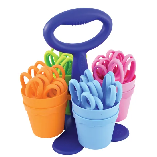 School Scissors Caddy with 24 Scissors - Modern Teaching Aids NZ