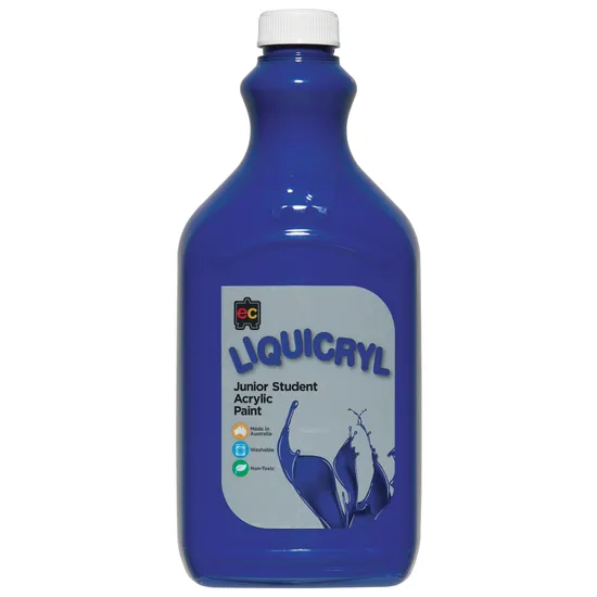 Liquicryl Acrylic Paint-Brilliant Blue 2Litre - Modern Teaching Aids NZ
