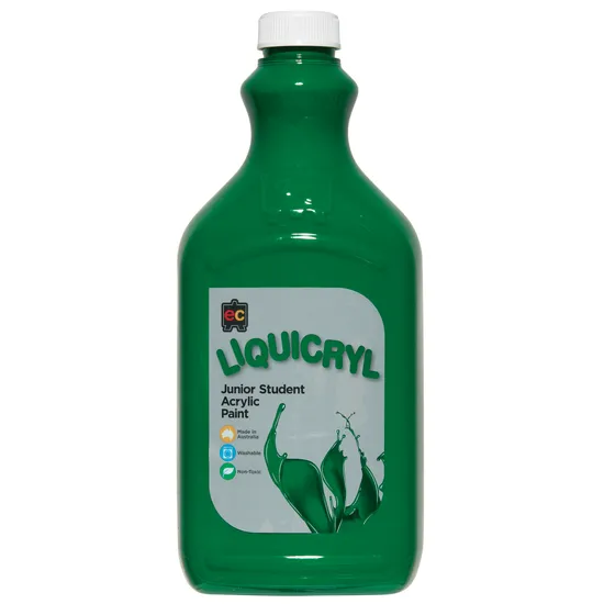 Liquicryl Acrylic Paint - Green 2 Litre - Modern Teaching Aids NZ