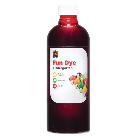 Kindergarten Fun Dye - Red 500ml - Modern Teaching Aids NZ