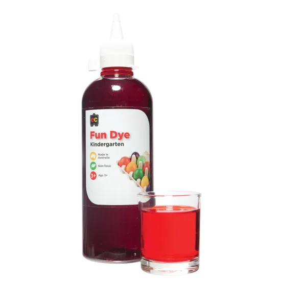 Kindergarten Fun Dye - Red 500ml - Modern Teaching Aids NZ