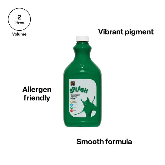 Splash Acrylic Paint 2 L - Martian Green - Modern Teaching Aids NZ