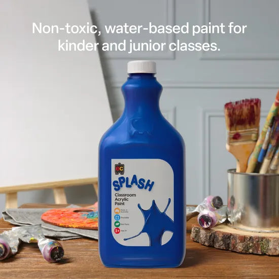 Splash Acrylic Paint 2 L - Jelly Belly Blue - Modern Teaching Aids NZ