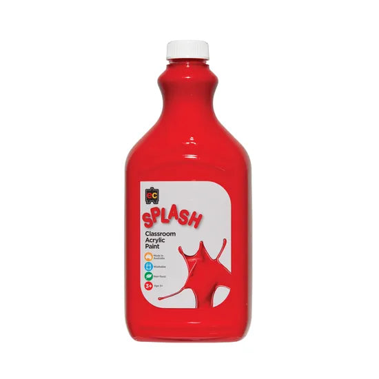 Splash Acrylic Paint 2 L - Toffee Apple Red - Modern Teaching Aids NZ