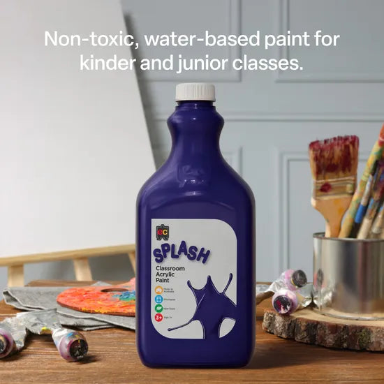 Splash Acrylic Paint 2 L - Purple Blast - Modern Teaching Aids NZ
