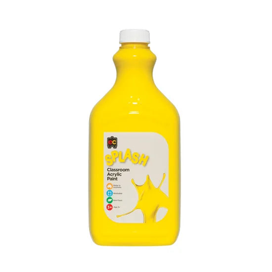 Splash Acrylic Paint 2 L - Sunshine Yellow - Modern Teaching Aids NZ