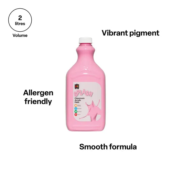 Splash Acrylic Paint 2 L - Cup Cake Pink - Modern Teaching Aids NZ