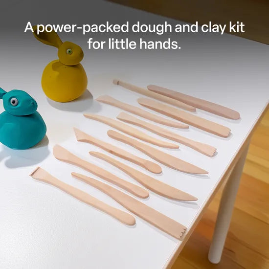 Wooden Modelling Tools - Set of 12 - Modern Teaching Aids NZ