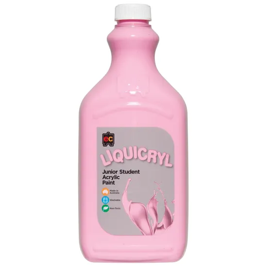 Liquicryl Acrylic Paint Pink - 2 Litres - Modern Teaching Aids NZ