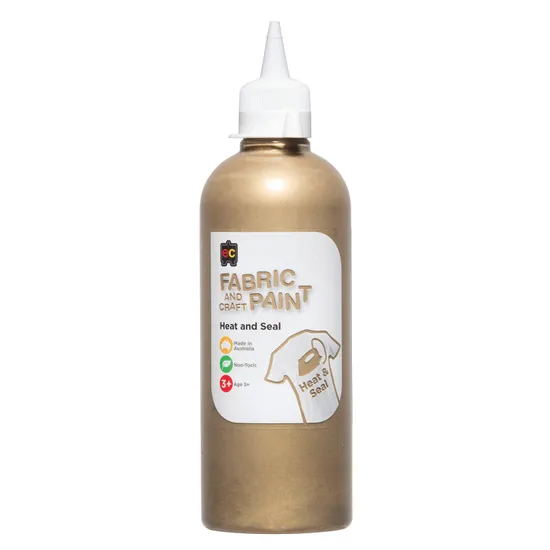 Fabric & Craft Paint 500 ml - Gold - Modern Teaching Aids NZ