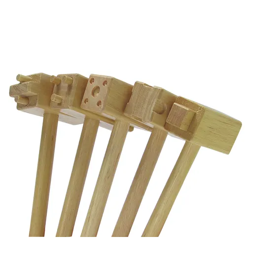 Wooden Clay and Dough Hammers - Pack of 5 - Modern Teaching Aids NZ