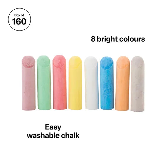 Stumpies Coloured Chalks - Box of 160 - Modern Teaching Aids NZ
