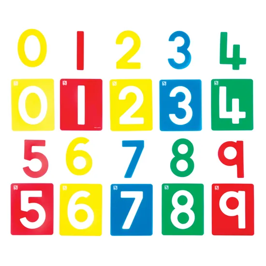 Number Stencils - Set of 10 - Modern Teaching Aids NZ