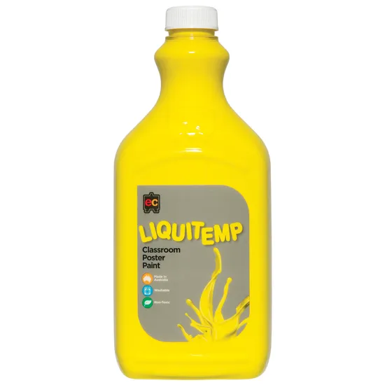 Liquitemp Poster Paint 2 L - Yellow - Modern Teaching Aids NZ