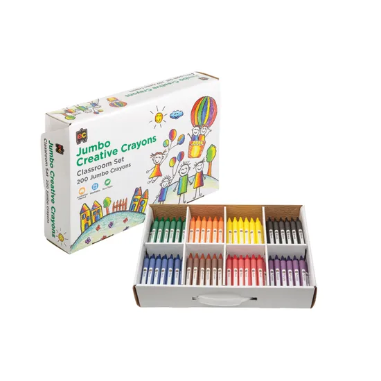 Jumbo Crayons - Pack of 200 - Modern Teaching Aids NZ