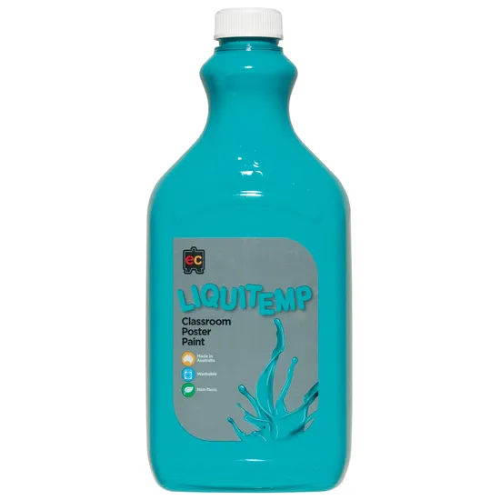 Liquitemp Poster Paint - Turquoise 2 Litre - Modern Teaching Aids NZ
