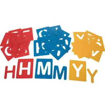 Creatistics Upper Case Alphabet Stencils- Pack of 26 - Modern Teaching Aids NZ