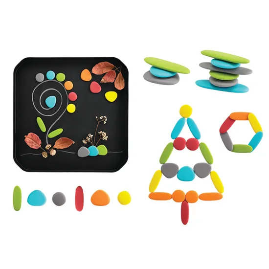 Junior Rainbow Pebbles - Earth Colours - 36pc - Modern Teaching Aids NZ