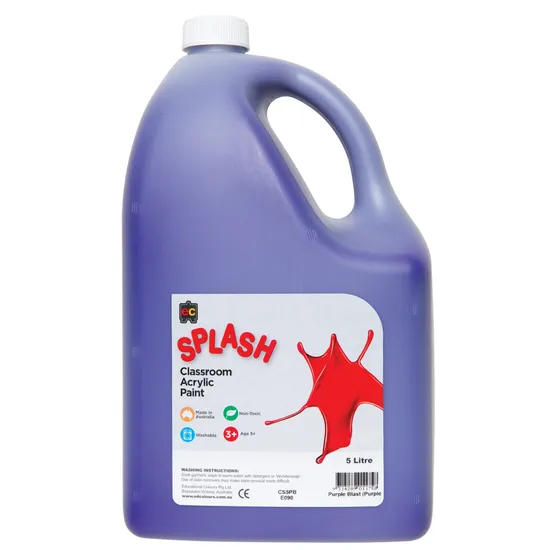 Splash Acrylic Paint 5 L - Purple Blast - Modern Teaching Aids NZ